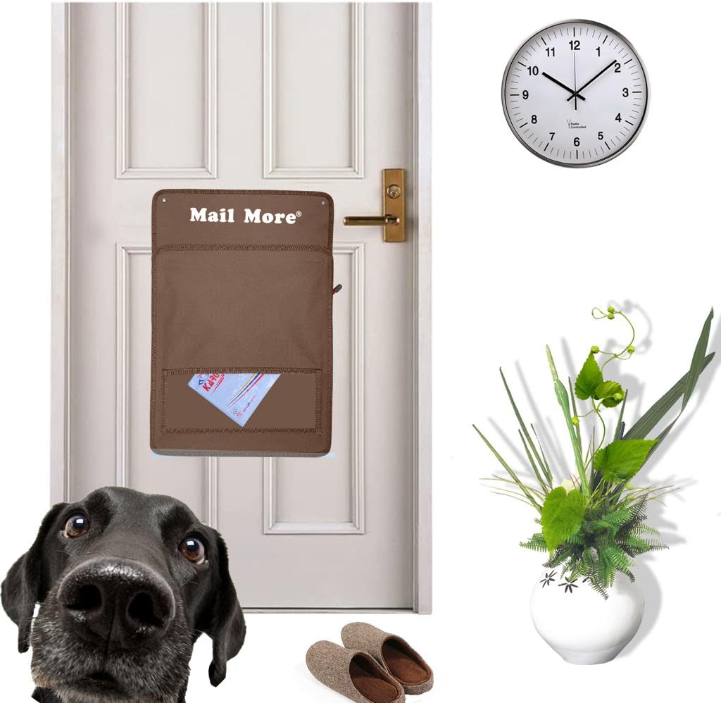 MAIL MORE® Letter Catcher for Front Door, Mail Cage, Letterbox Catcher, Door Box, Mail Letter Cage(BROWN)
