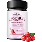 NYZOVAR Women’s Probiotic with Cranberry for Urinary Tract, Vaginal & Gut Health – 40 Billion CFU, 6 Probiotic Strains + Organic Inulin, pH Balance & Digestive Support