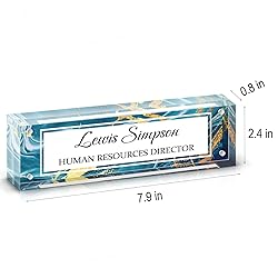 HETOOSHI Name Plate for Desk, Desk Double sided