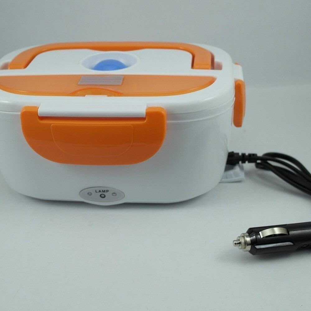 Kingtache Portable Electric Heating Lunch Boxes Stainless Steel Food Warmer Mini-car Vehicle Electric Cooker Multifunction Boxes Green Color