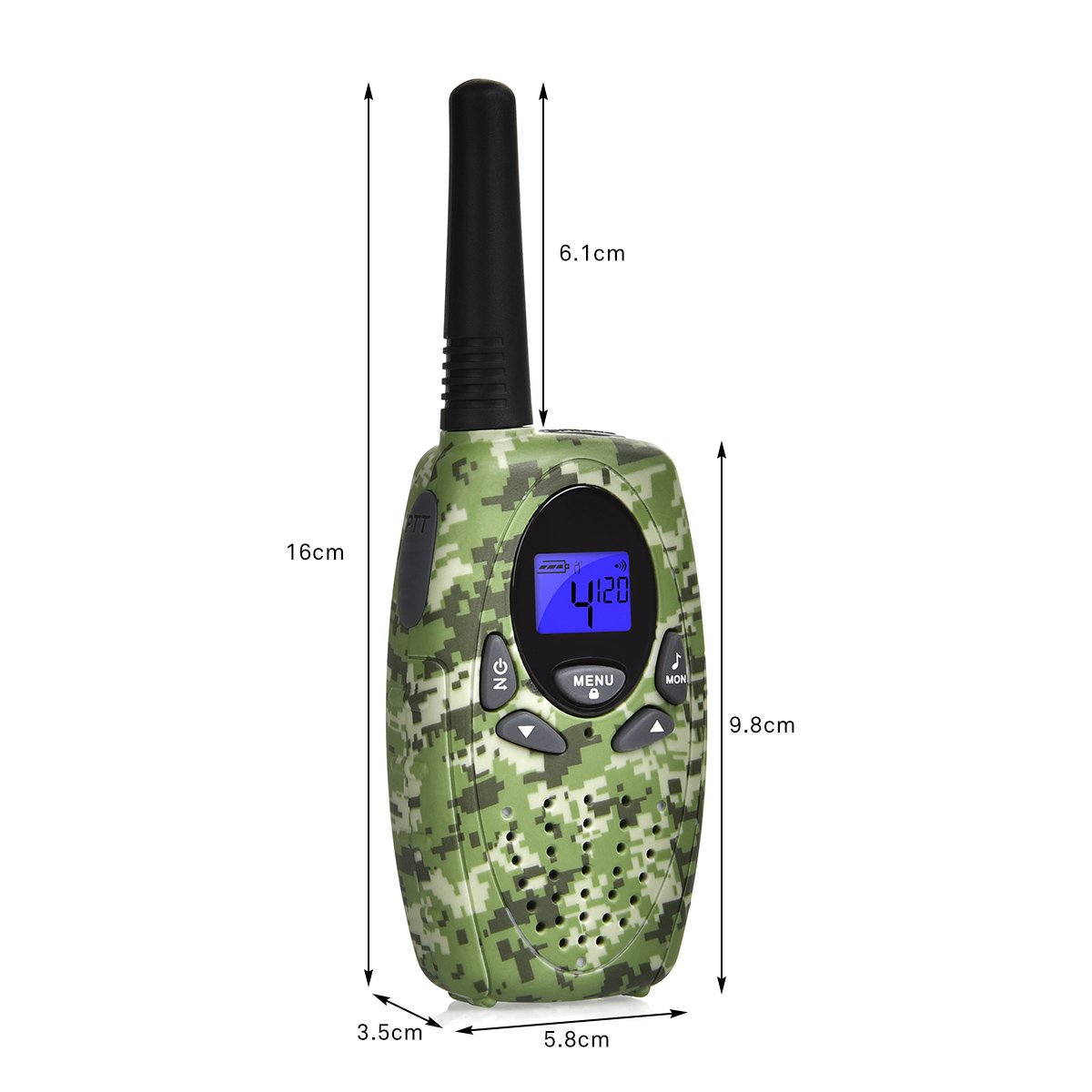 Swiftion Handheld Kids Walkie Talkies boys Rechargeable 22 Channel 0.5W FRS/GMRS Walky Talky Kids 2 Way Radios Kids walkie talkies camouflage disruptive pattern (Camouflage)