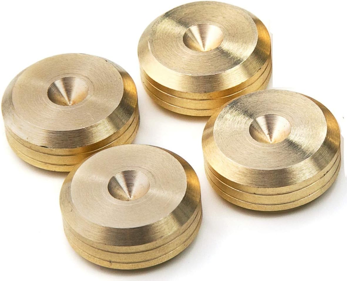PrecisionGeek Solid BRASS Speaker spike pads shoes Amazon.co.uk