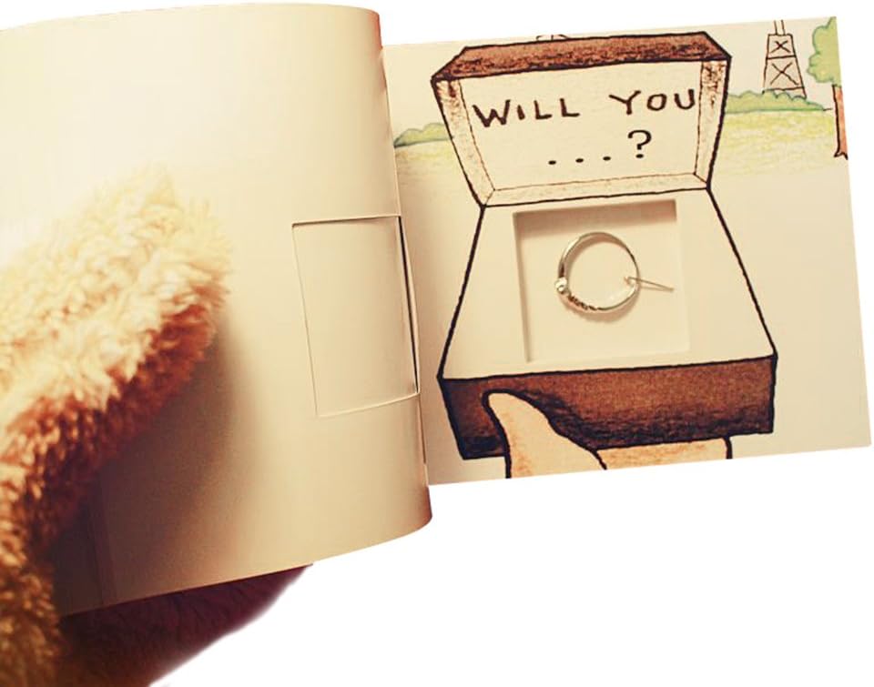 Frjjthchy Creative Cartoon Flip Book Ideal Gift for Girlfriend Hide The Ring