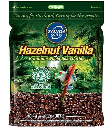Amazon.com : Zavida Coffee Hazelnut Vanilla Whole Bean - 2lb (pack
