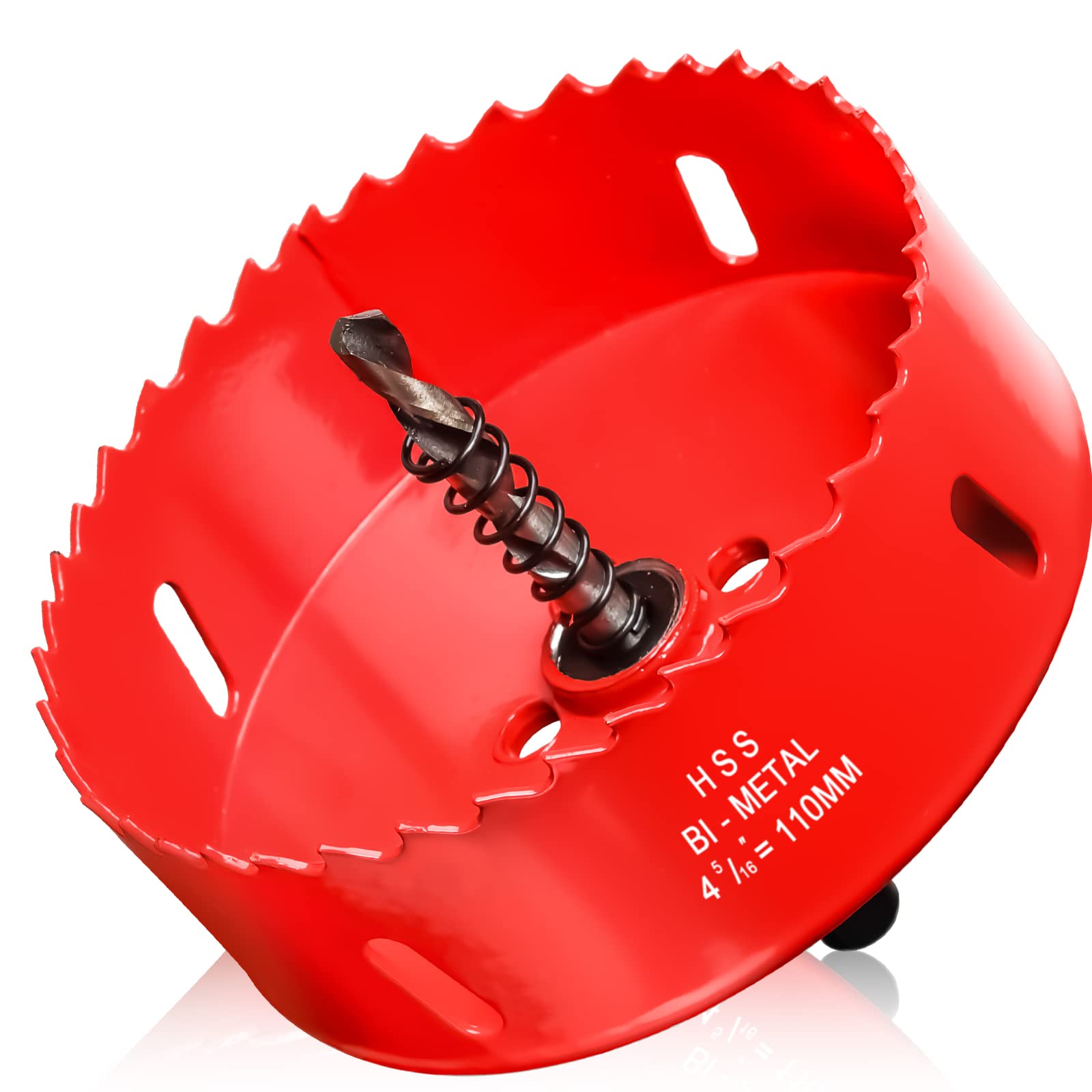 110mm Hole Saw for Wood, HSS Hole Cutter Circular Drill Bit for Soft Wood, Fiberglass, PVC Board, Plastic and Drywall — image 1