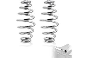 FOVPLUE 4" Seat springs for Solo Seats,Chrome Barrel Motorcycle Seat Spring universal fits for Harley Sportster XL883 1200 Bobber Chopper Custom Application, for Honda Yamaha Kawasaki Suzuki