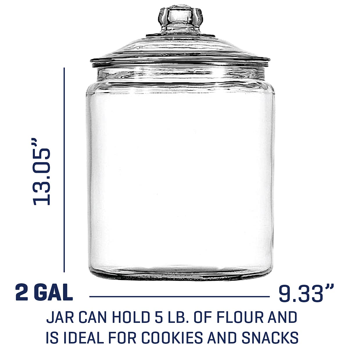 Anchor Hocking 3-Quart Heritage Hill Jar with Glass Lid