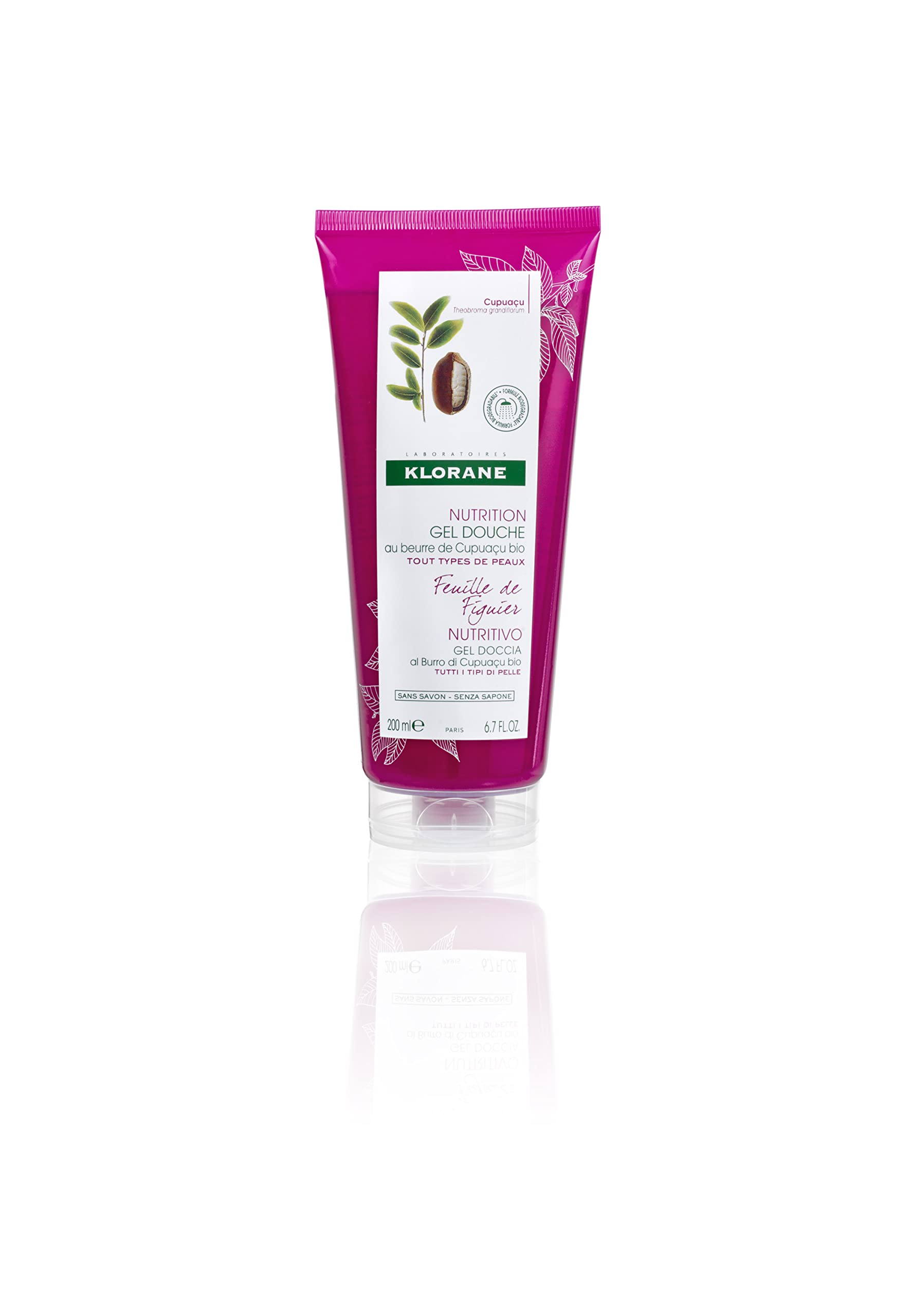 Klorane Nourishing Shower Gel with Organic Cupuaçu Butter Fig Leaf 200ml