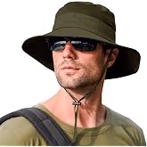 Rosoz Sun Hats for Men Women UPF 50+ Breathable Wide Brim Summer Fishing | Water Resistant Foldable Lightweight Detachable Chin Strap