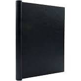Faux Leather Springback Thesis Binder - Black, 1" Spine, by Bindertek | 150 Sheet Capacity, High-Tension Spring Clamp Style, Perfect for Thesis Work, Legal Documents, Menus, Portfolios, Photography