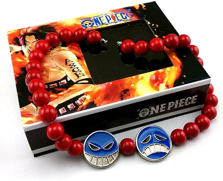 Amazon Com Sosojustgo2 One Piece Portgas D Ace Alloy Smileys Necklace Pendant Cosplay Prop Fans Gift Jewelry