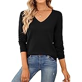 QUALFORT Women's Sweater 100% Cotton Long Sleeve Pullover Sweater Soft Lightweight Knit Tops 2026