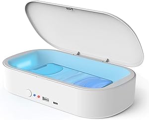 TRONICMASTER UV Phone Sanitizer Box with Type-C Charging,UVC Lamp Phone Cleaner Box for iOS Android Smart Watches,Purse,Makeup Tools,Door Opener Tool,Glasses
