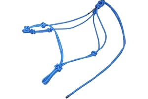 Knotty Girlz Horse Rope Training Halter - 4 Knot 1/4" Stiff Halter Cord - Used by Famous Trainers Multiple Sizes Multiple Colors