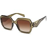 SOJOS Trendy Square Polarized Sunglasses for Womens Mens,Retro Polygon Shades Plastic Frame Sun Glasses SJ2310