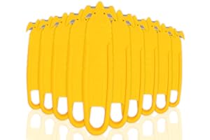 Safety Box Cutter T TOVIA Stainless Steel Concealed Blade Package Opener 10 Pcs for Tape Splitter, Cartons, Cardboard, Wrap, Straps, Film (10 pcs - Yellow)