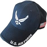 Armed Forces Depot U.S. Air Force with U.S. Flag Baseball Cap. Navy Blue