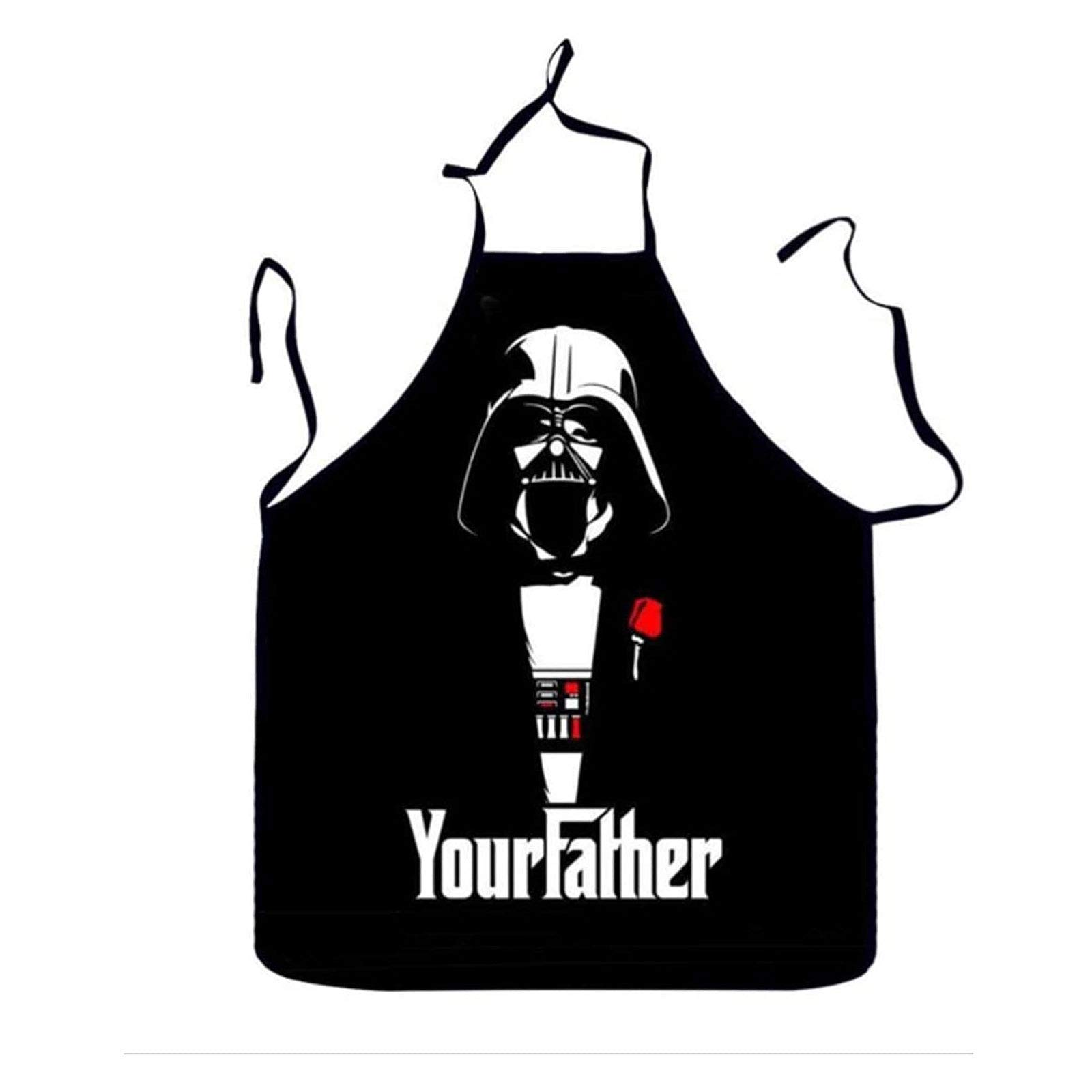 Omenluck 1 Piece Cooking Apron Kitchen Apron Novelty Funny Apron Black Fighters
