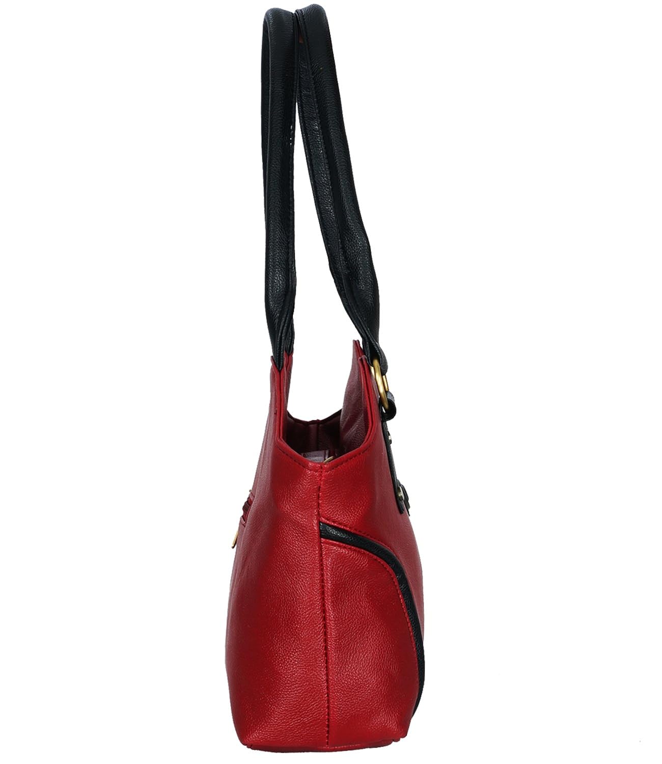 fristo women's handbag (frb-039, maroon and black)