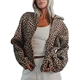 Heyheyshine Oversized Leopard Print Hoodie - Y2K Camo Vintage 2000s Streetwear Zipper Cardigan