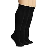 Hugh Ugoli Women's Rayon Derived from Bamboo Knee High Socks Comfort Seam Long Dress Socks, Shoe Size 5-8/8-11, 4 Pairs