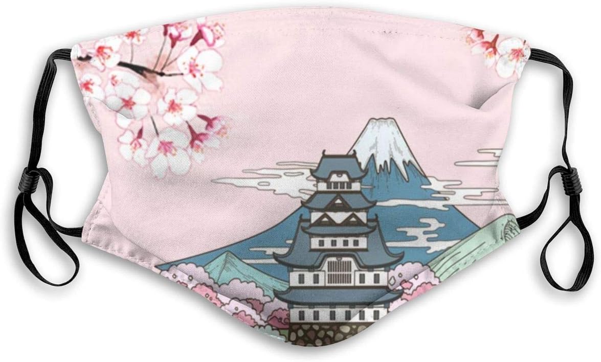 Fillter Cloth For Women Japan Cherry Washable Windproof Cloth Replaceable Ear Loops For Woodworking Double Protection