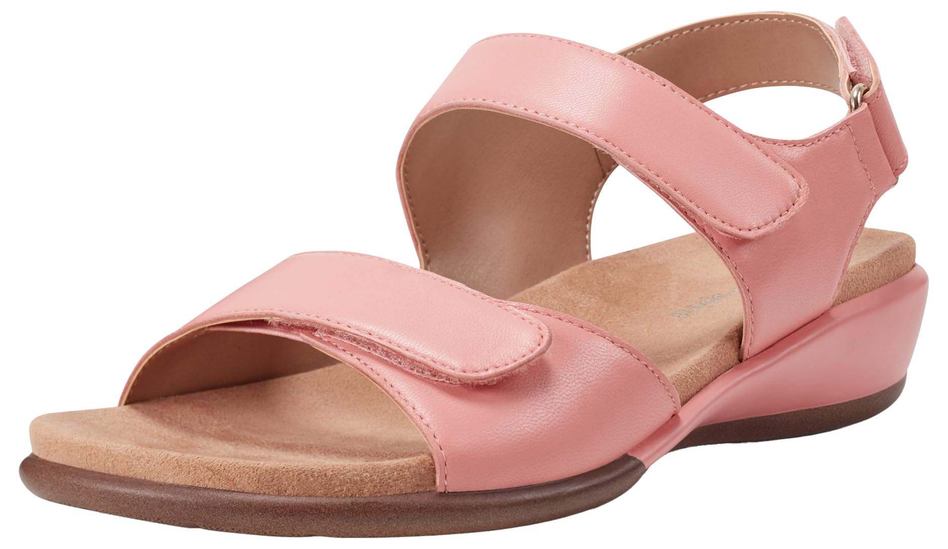Easy Spirit Women’s Hartwell Flat Sandal, Coral Pink 660, 12 Wide
