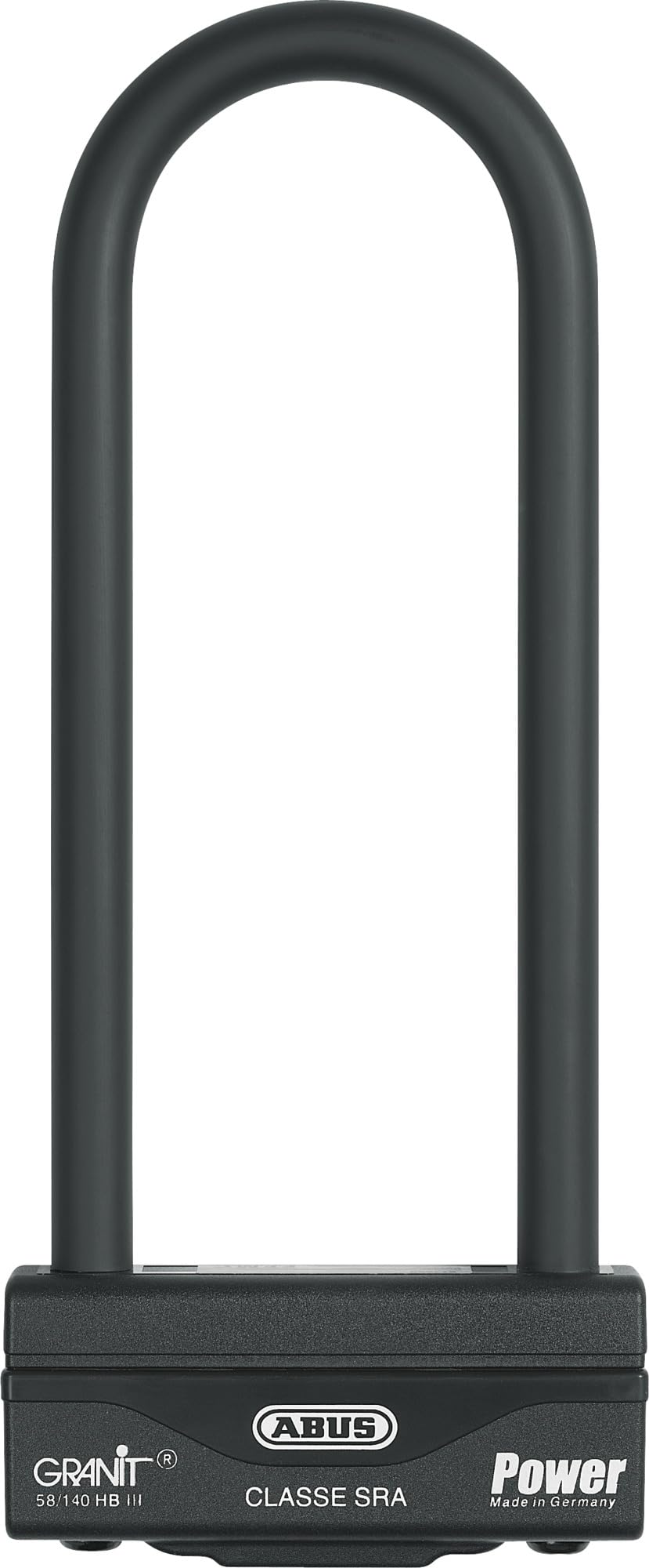 ABUS U-lock Granit Power 58/140HBIII - strong motorbike lock with double locking - security level 18 - 210 mm shackle height
