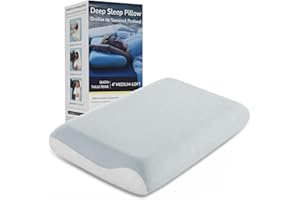 【Hotel Collection】 Memory Foam Pillow Queen Size, 3-Layer Ergonomic Bed Pillow for Neck Support, PCM Cooling Cover, Pressure 