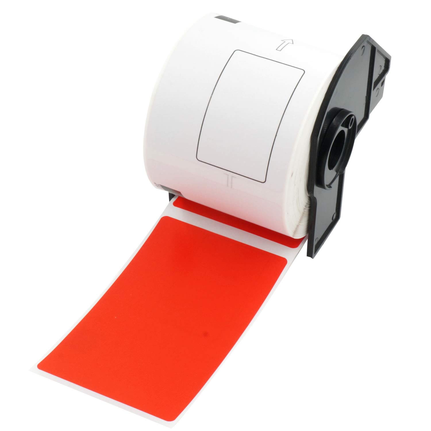 BETCKEY - 300 Red Labels Replacement for Brother DK-11202, 62mm x 100mm Shipping Labels Compatible with Brother QL Label Printers