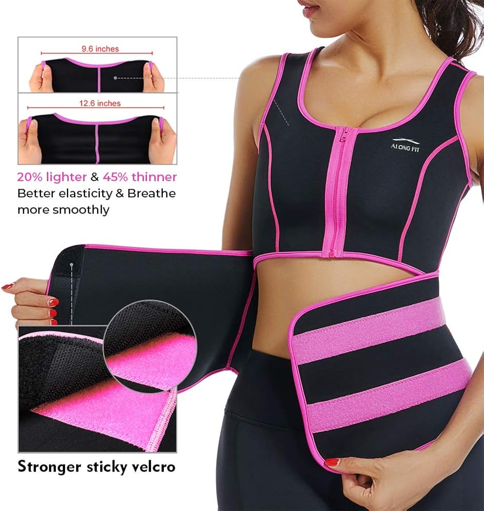 ALONG FIT Sweat Sauna Vest for Women Waist Trainer Corset Fitness