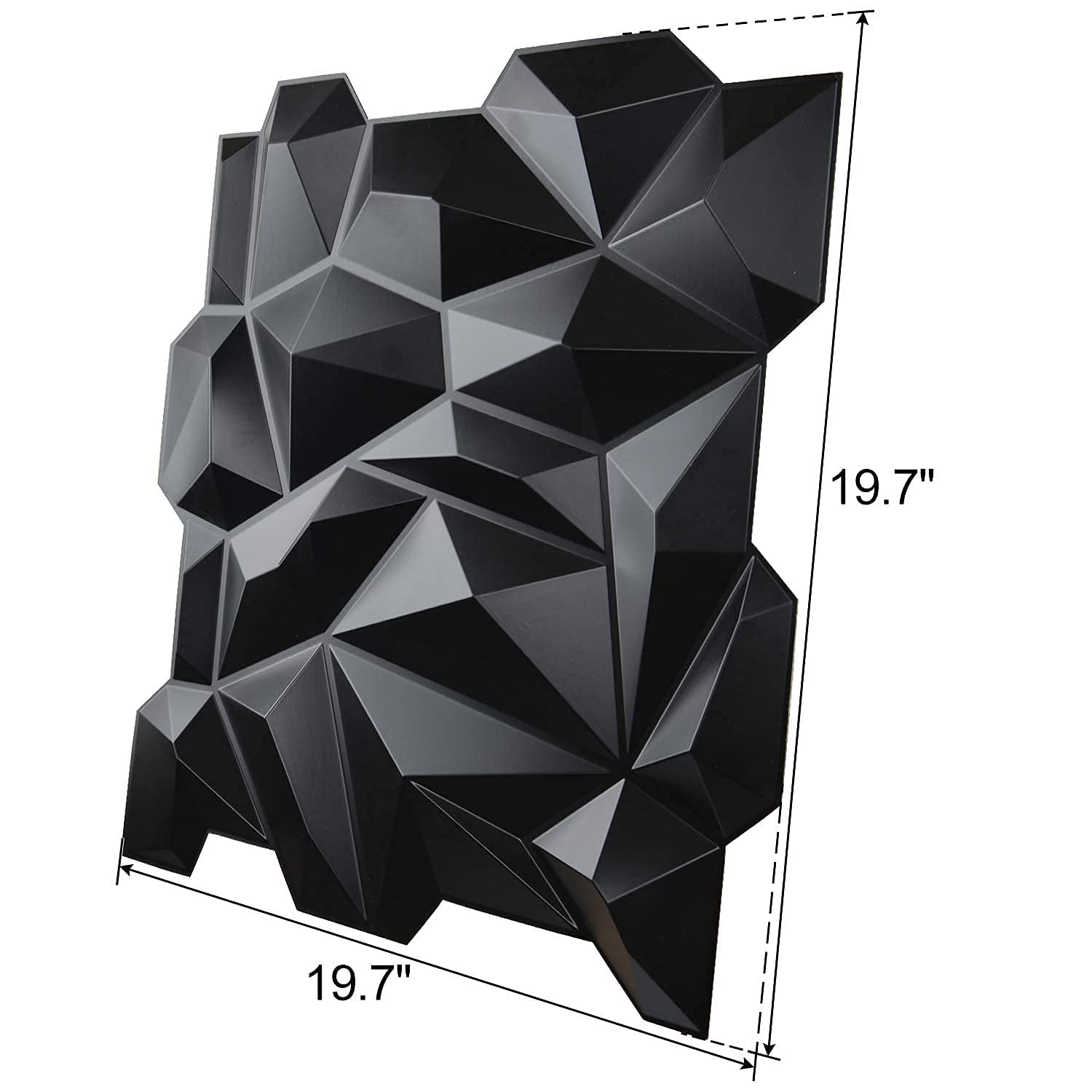 Mua Art3d PVC 3D Diamond Wall Panel Jagged Matching-Matt Black, for ...
