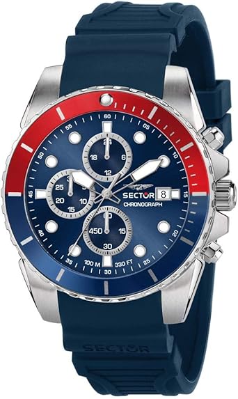 Sector No Limits Reloj para Hombre, Colección 450, en Acero Inoxidable, Silicona, con Correa de Silicona - R3271776010