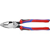 Knipex 09 12 240 9.5" Ultra-High Leverage Lineman's Pliers with Fish Tape Puller and Crimper