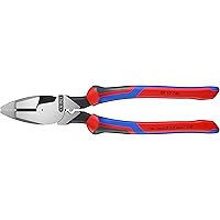 Knipex 09 12 240 9.5-Inch Ultra-High Leverage Lineman's Pliers with Fish Tape Puller and Crimper