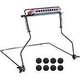 Eison Harmonica Holder 10 Holes Harmonica Holder ET10H Neck Hands Free | with Anti-Scratch Felt Pads to Protector Harmonica