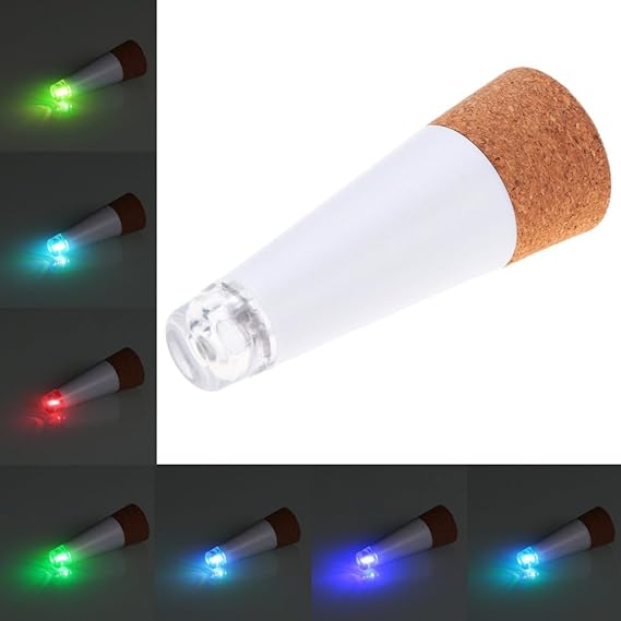 LED Cork Bottle Lights, USB Powered Rechargeable, 12 Lumen Mood Lights