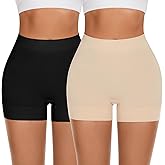 FRESBEIT Slip Shorts for Women Under Dress,Boyshorts Panties Anti Chafing Boyshorts Smooth Shapewear Shorts