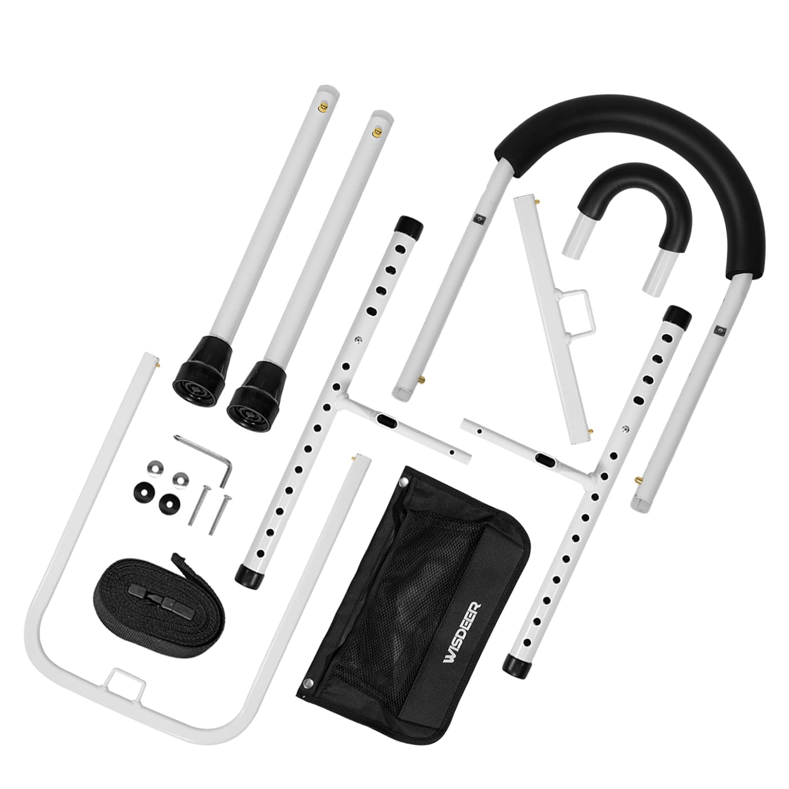 Bed Rails for Elderly Adults Safety with Storage Pocket, Dual Handle Grab Bars Height Adjustable Bed Rail Bed Assist bar Bed Rails for Seniors - Easy to Get in or Out of Bed Safely with Floor Support