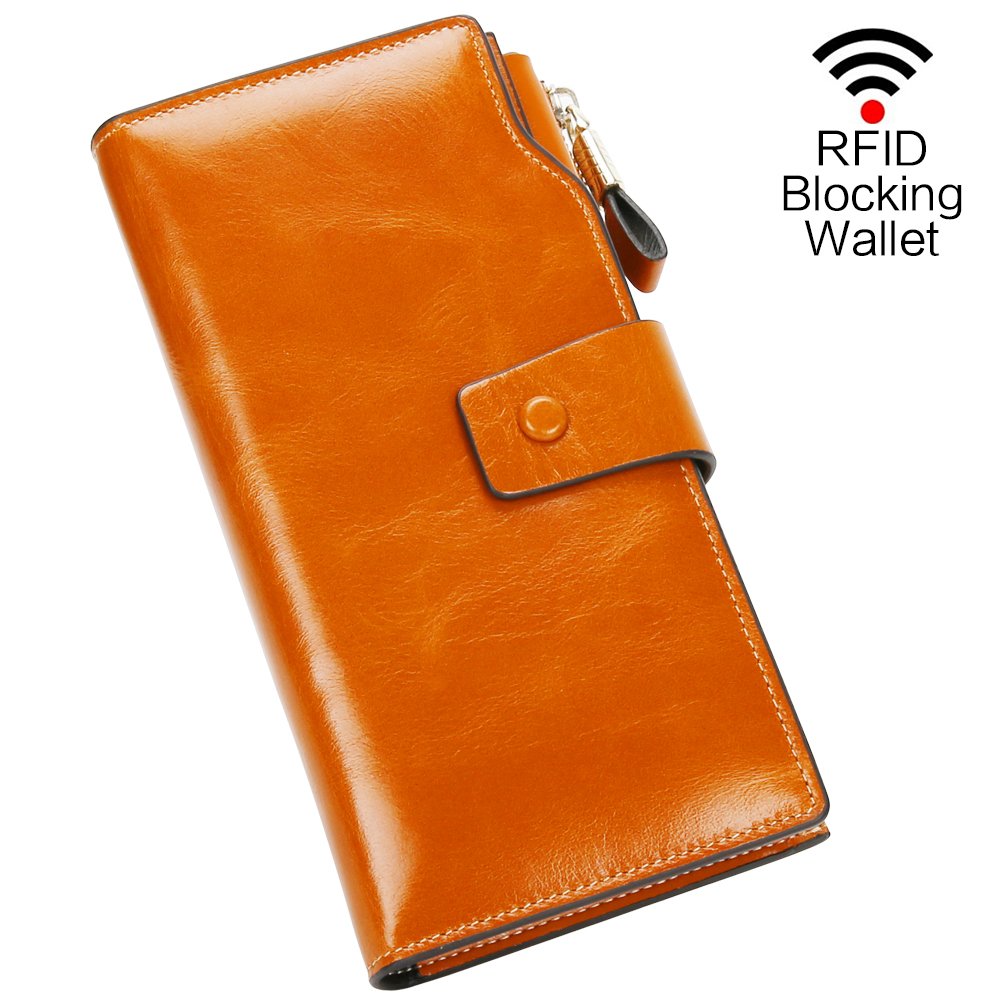 Carteras Mujer Piel Monederos de Mujer Fashion Gran Capacidad RFID Bloqueador Billeteras