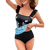 Kate Kasin 2025 Two Piece Tankini Swimsuits for Women High Waisted Tummy Control Floral Swimwear Ruched Padded Bathing Suits