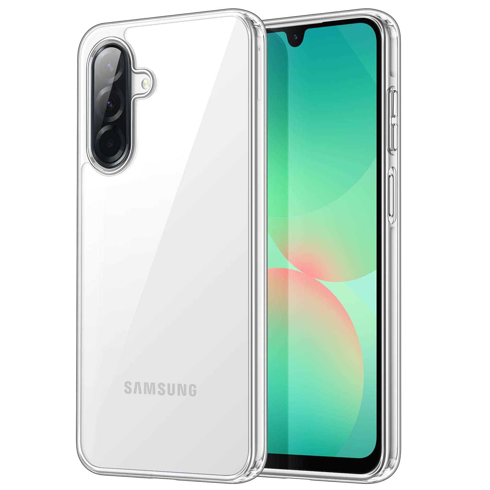 JETech Case for Samsung Galaxy A26 5G, Non-Yellowing Shockproof Bumper Protective Phone Cover, Anti-Scratch Hard PC Back (Clear)