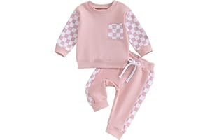 BeQeuewll Baby Girl Clothes Fall Winter Outfit Long Sleeve Sweatsuit Daddys Girl Sweatshirt Pants Toddler Infant Set
