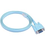 HDE 9-Pin DB9 Serial RS232 Port to RJ45 Cat5 Ethernet LAN Rollover Console Cable Switch Line