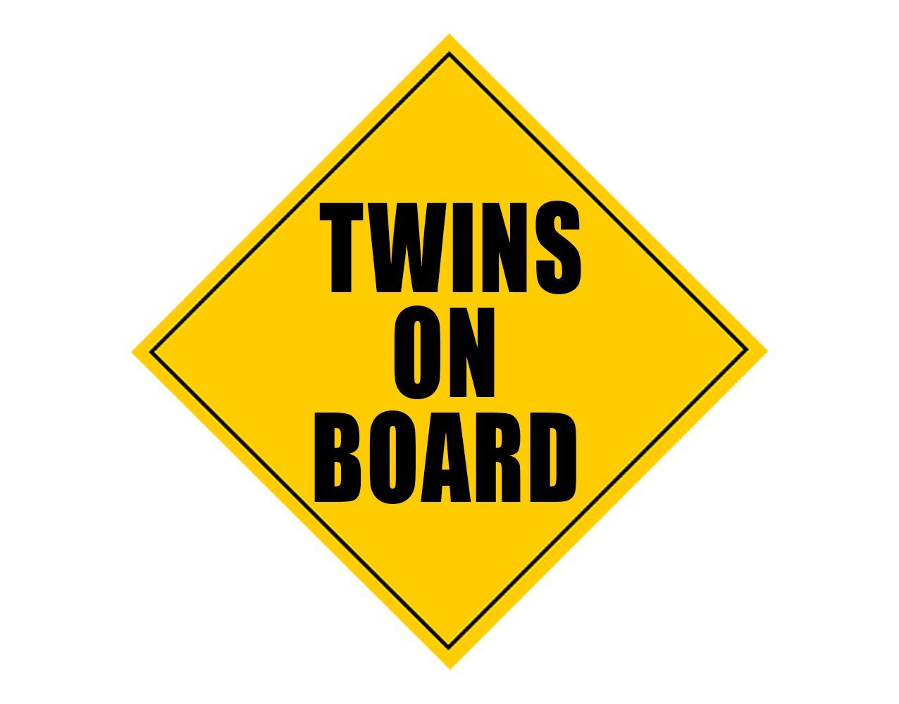 Zone Tech Twins On Board Safety Sign Children Magnet