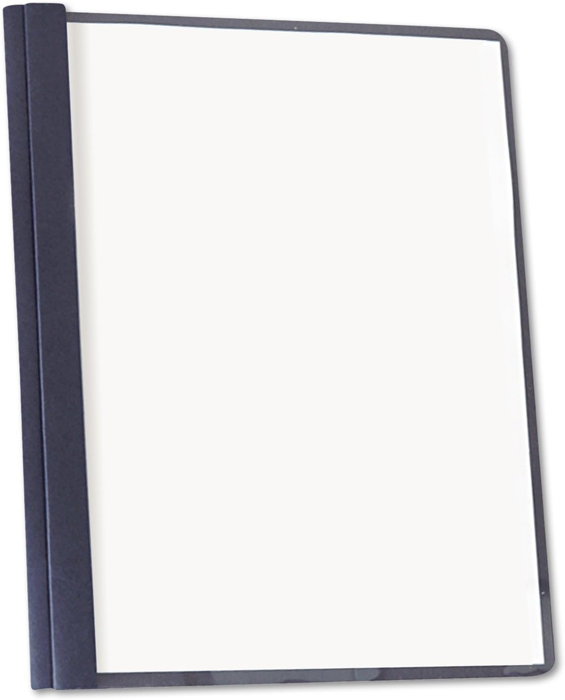 Universal 57120 Clear Front Report Cover, Tang Fasteners, Letter Size, Black, Box of 25 : Business Report Covers : Office Products