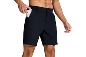 SNOWTEN Men's Classic Fit 7/11 Inch Golf Shorts Lightweight Long Stretch Hiking Short with 4 Pockets for Casual Work