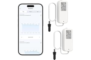 DAYTECH Freezer Thermometer Alarm WiFi Smart Temperature Monitor Sensor for Refrigerator Pool Tub with Remote APP Alerts, No 