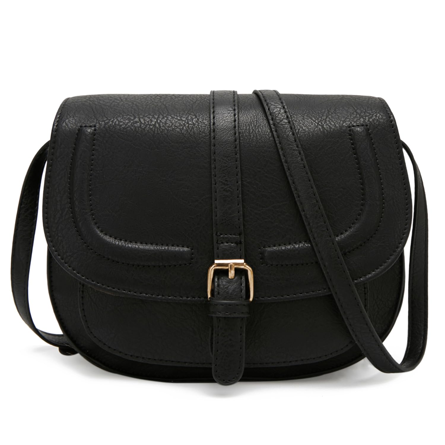 DCCN Women's Crossbody Bags Saddle Purse Satchel Bag Tote Shoulder Handbags Black
