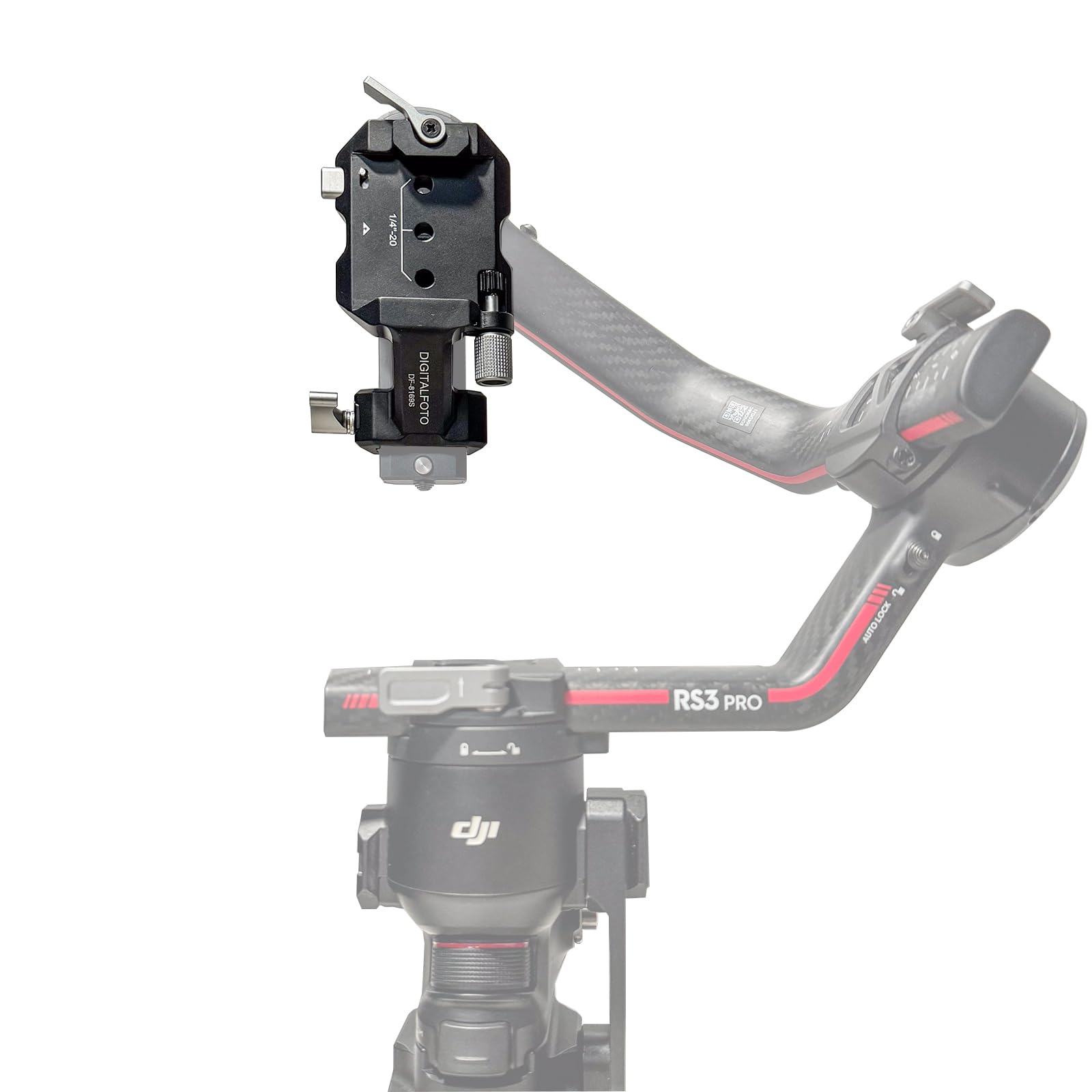 RS3 Portrait Mount, Upgraded DF DIGITALFOTO 2nd Generation Gimbal Vertical Camera Mount, Compatible with DJI RONIN RS2/RS3/RS3Pro, for Social Media Shoots (IG, YouTube Shorts, Reels etc.)